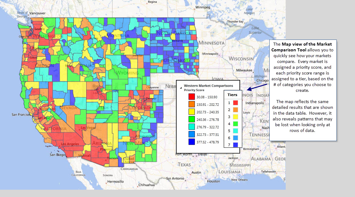 Market Comparison Results Map