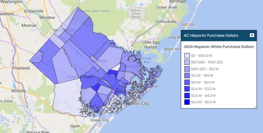 Atlantic City Hispanic Purchase Dollars