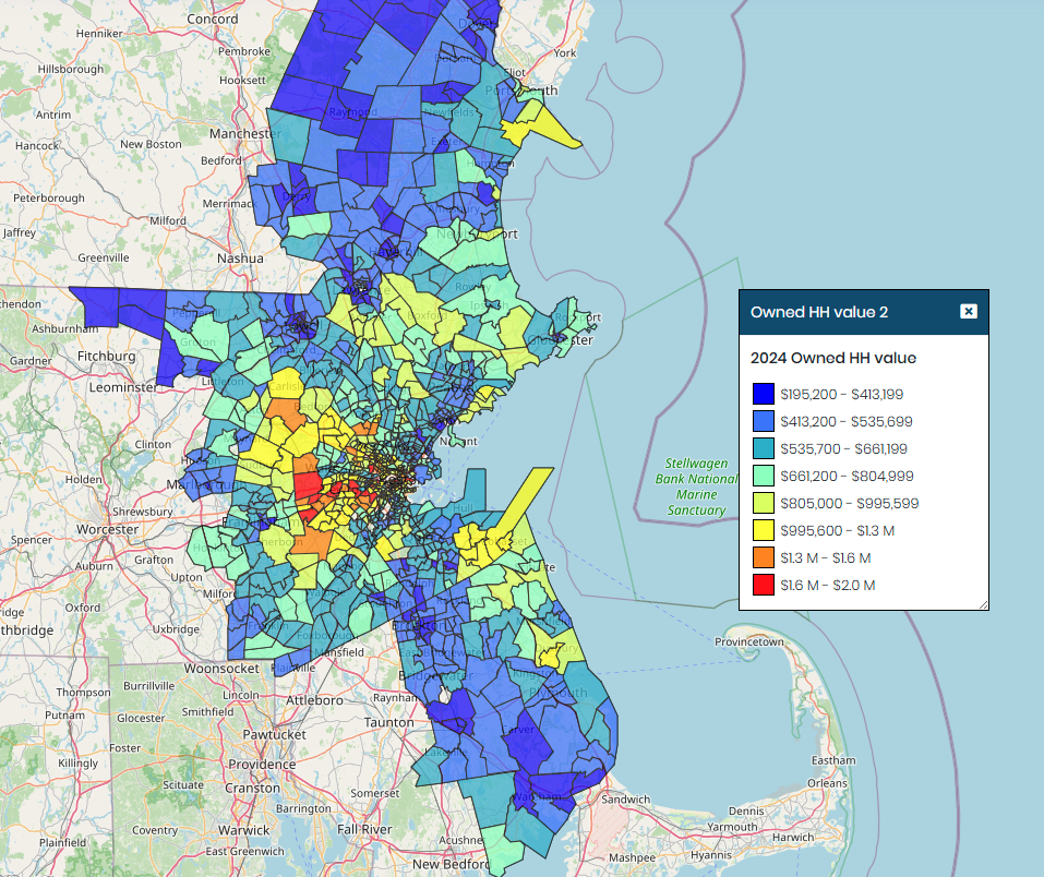 Boston Owned Home Value Map