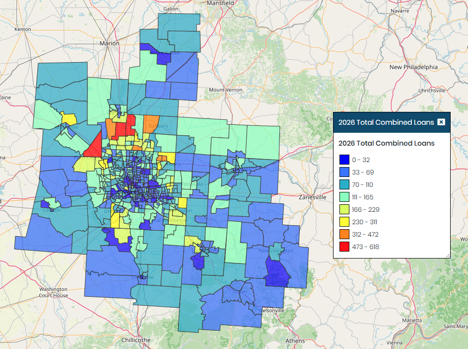 Columbus 2026 Combined Loans Map