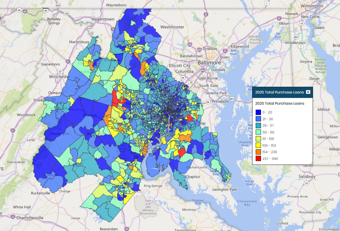 DC 2025 Mortgage Purchase Forecast Map