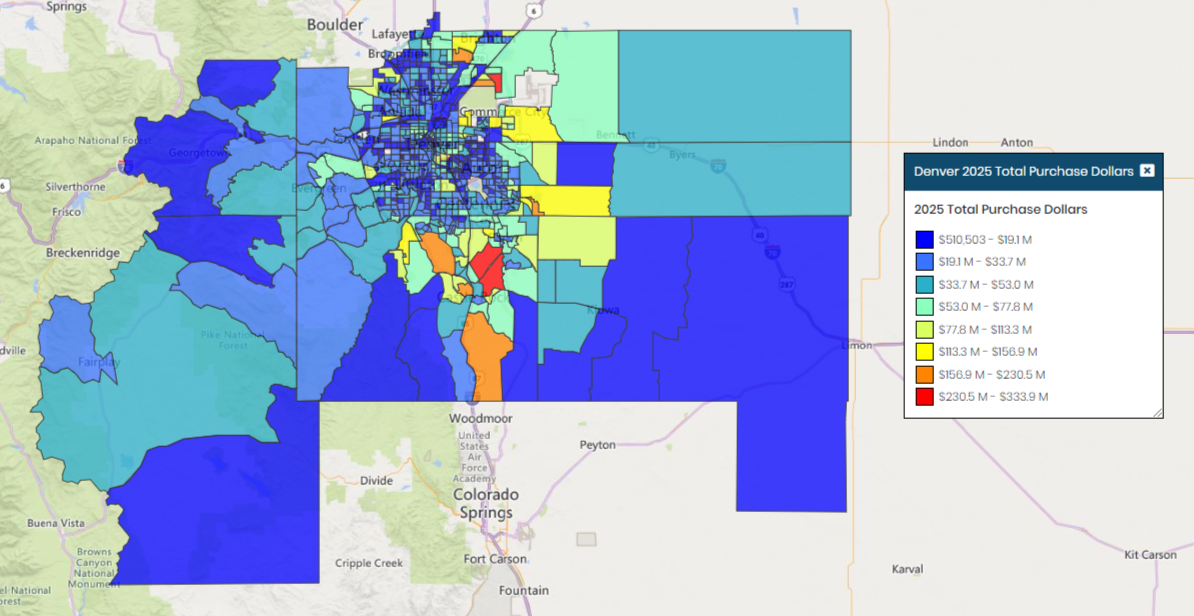 Denver 2025 Mortgage Opportunity Dollars Map