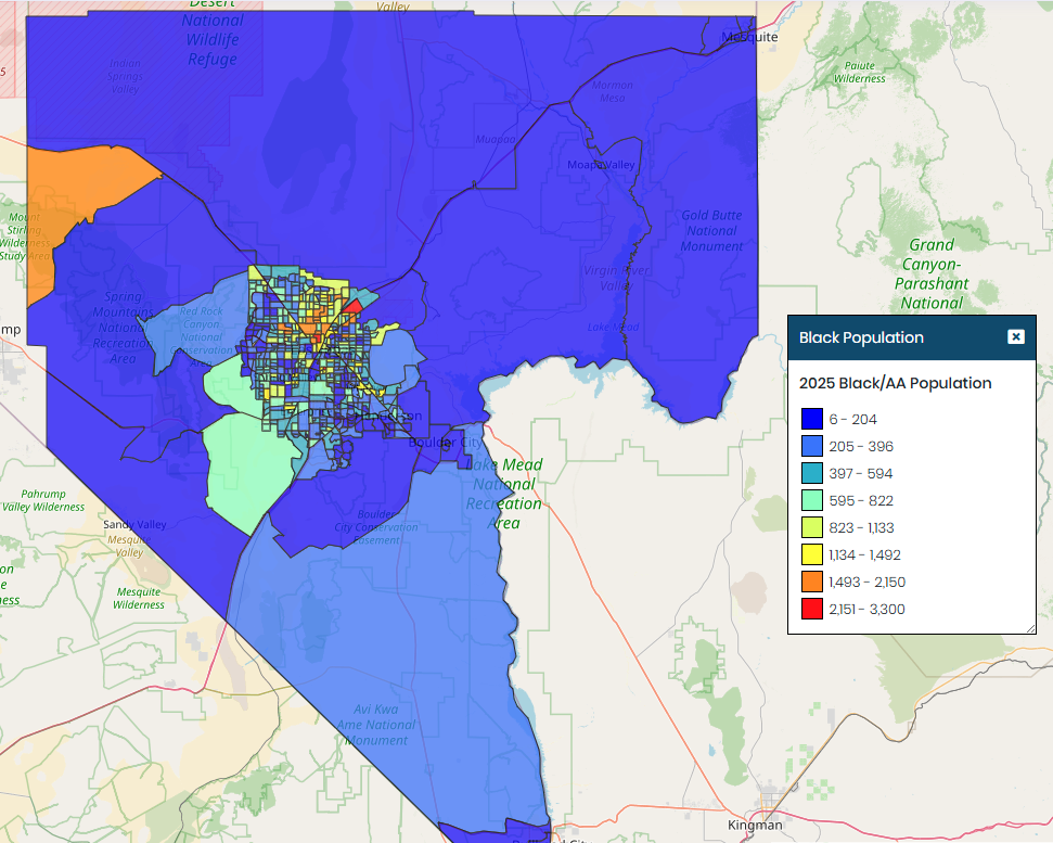 Las Vegas Black Population Map