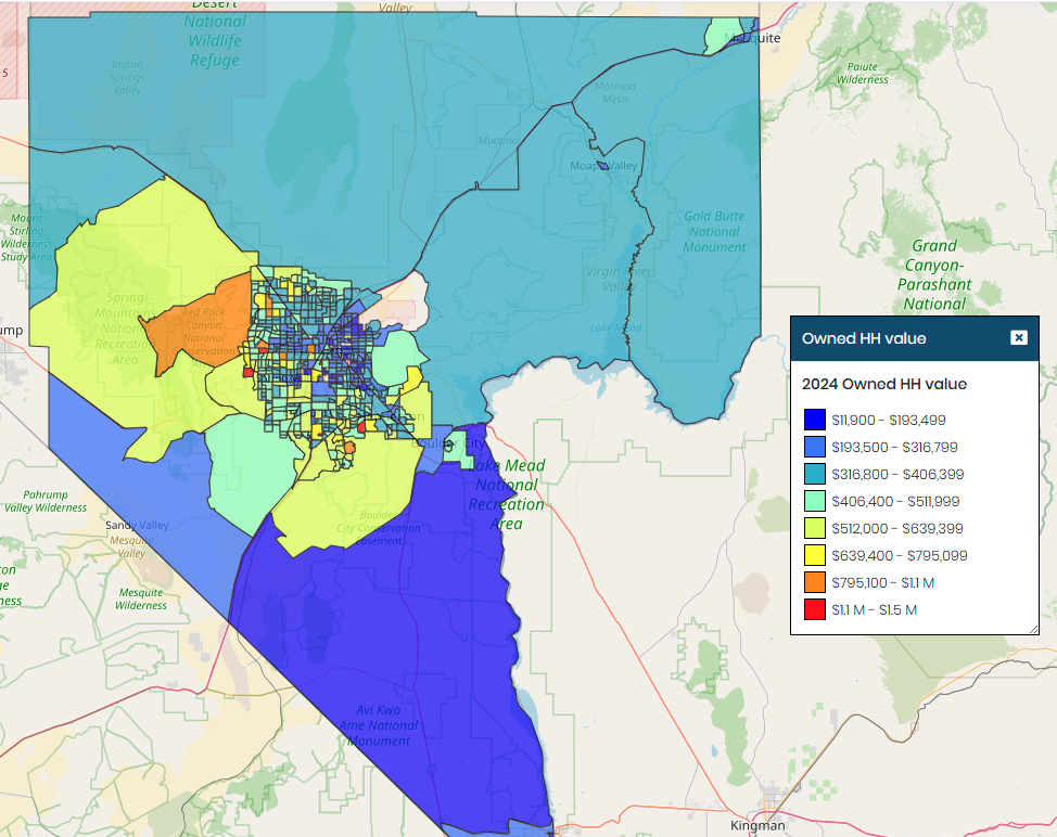 Las Vegas Owned HH Value Map