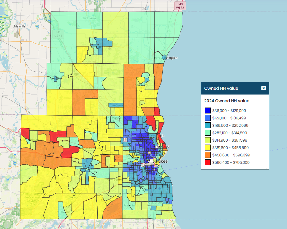 Milwaukee Owned HH Value