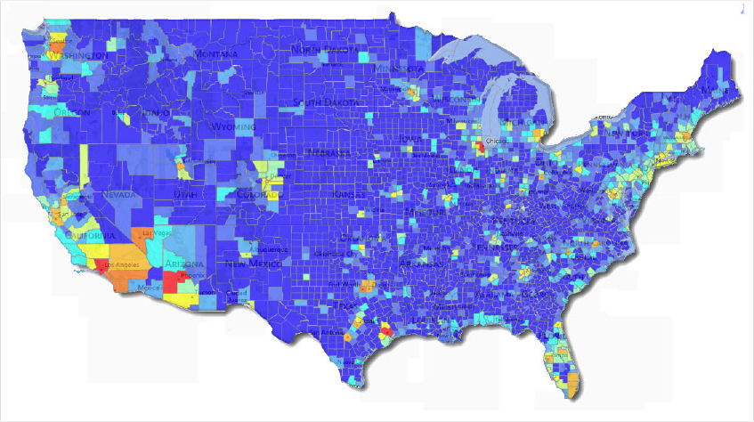 US Market Map by Census Tract