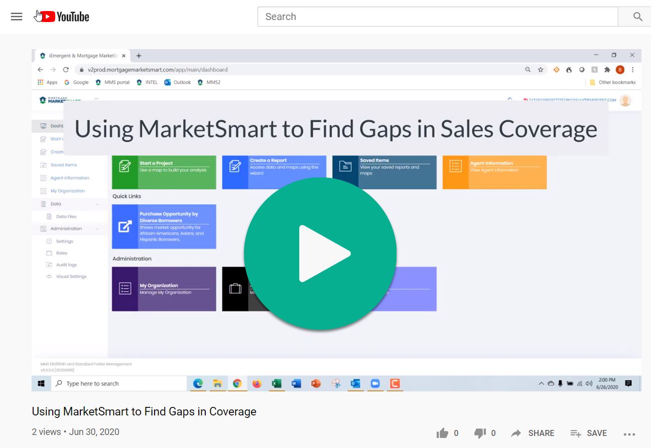 Use MarketSmart to find Gaps in Coverage