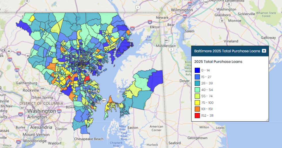 Baltimore Purchase Loans by Census Tract