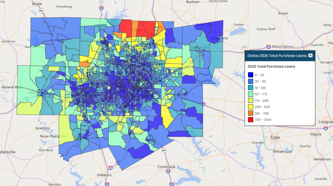 Dallas 2025 Total Purchase Loans - Census Tract