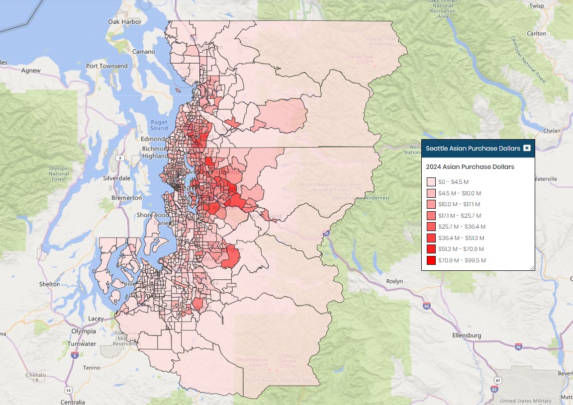 Seattle Total Purchase Dollars - Asian