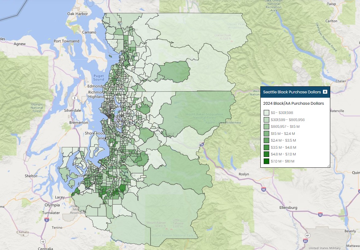 Seattle Total Purchase Dollars - Black