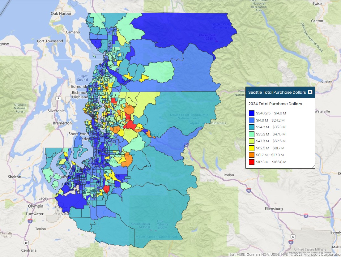 Seattle Total Purchase Dollars